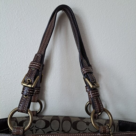 Coach Vintage Patchwork Tote Bag Brown Earth Tones - Picture 5 of 15